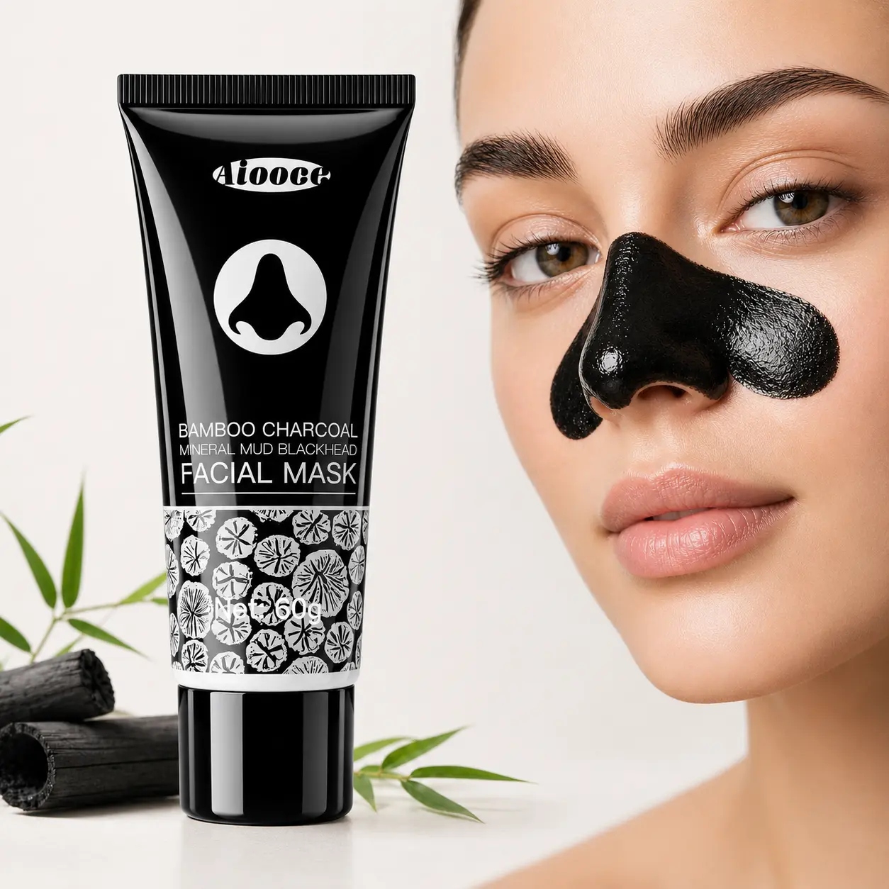 Bamboo Charcoal Blackhead Remover Peel Off Mask for Deep Pore Cleansing and Oil Control 60ml Gentle Radiant Sensitive Skin Repair Facial mothersdaygift Summer Vibes