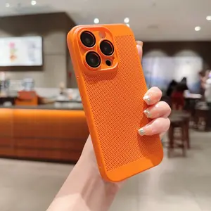 Luxury Heat Radiation Ultra Thin Phone Case for iPhone 11 12 13 14 15 Pro Max 14pro 13 15 Plus Multiple color Protector Cover Protection Casing Protective Cellphone Smartphone Shockproof Black