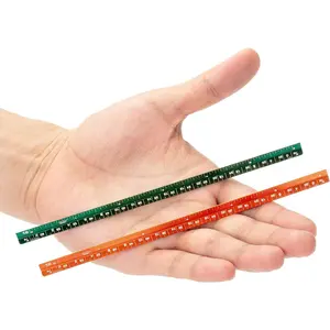 - Small Architectural Scale Ruler, Aluminium, 6 Inch, 2 Pack, Green and Orange, Pocket Size Ruler, Triangle Ruler, Metal Ruler Set, Architect Scale Ruler for Blueprints