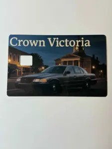 Classic Black Sedan Card Skin – Vintage Crown Style Premium Anime Design for Credit Debit Cards - Waterproof & Durable - Perfect Gift for Bronco Fans