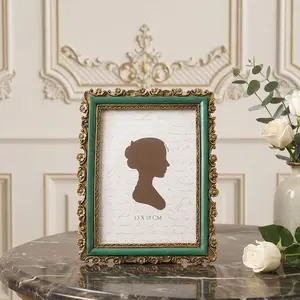 Resin 3D Crabapple Pattern Decorative Frame, European Long Rectangle Home Photo Display, Festive Party Decoration