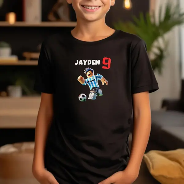 Custom Roblox Birthday Shirt for Youth, Roblox Soccer Shirt, Gamer Shirt, Roblox Lover Gift, Gaming Tee