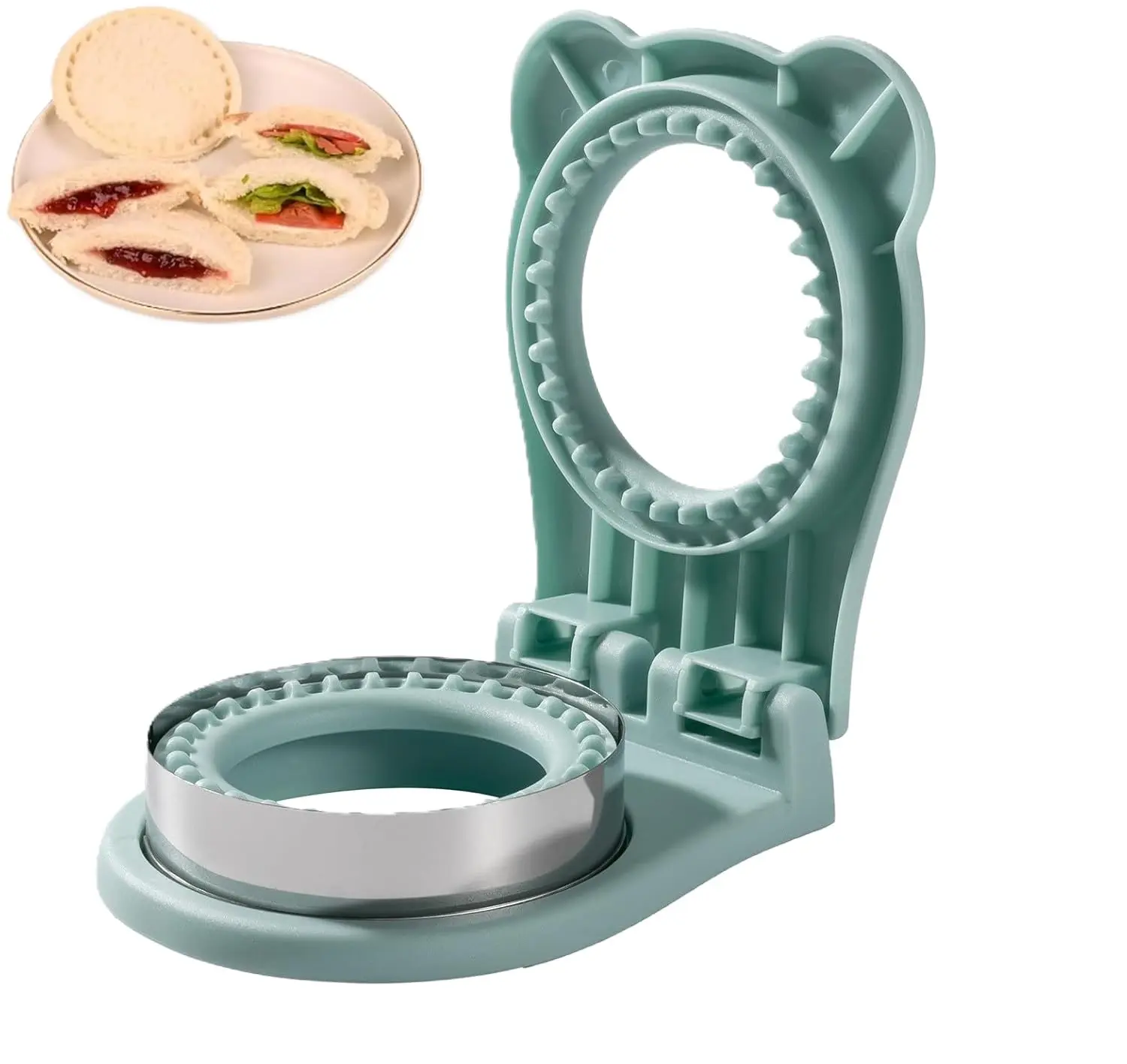Uncrustable Sandwich Maker | 3.7" Round Sandwich Cutter & Sealer | Pocket Sandwich Press for Kids' Breakfast, Lunch Boxes & Snacks | Easy Bread & Sandwich Maker