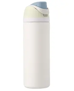 FreeSip Insulated Stainless Steel Water Bottle with Straw for Sports and Travel, BPA-Free, 24oz, Iced Breeze Drink Drinkware