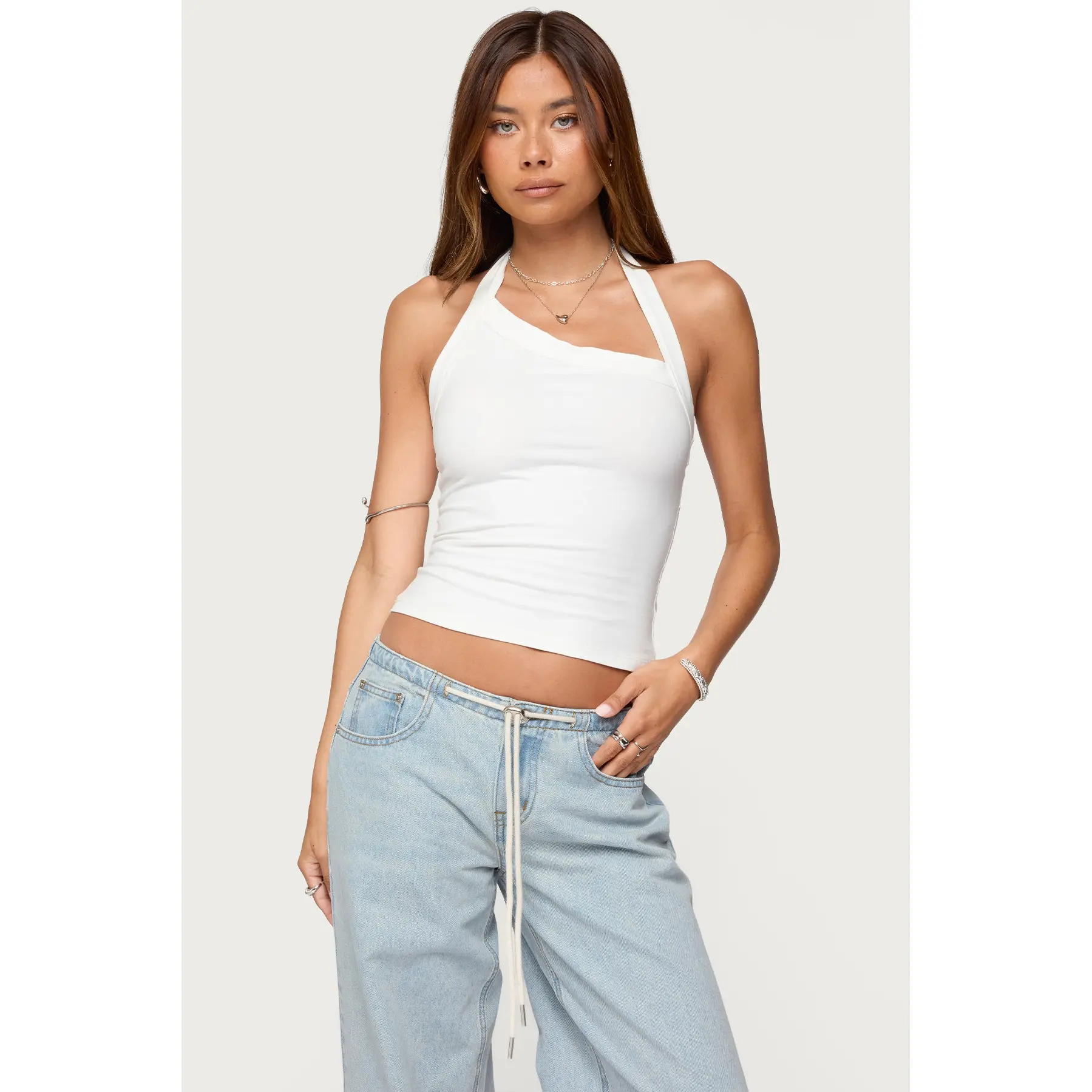 Kylan Asymmetric Halter Top