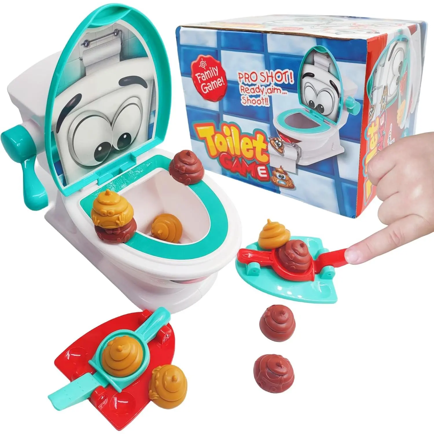 P-ITC014 Poop Game,Floor Shooting Game for 4-12 Kids,Family Board Games ...
