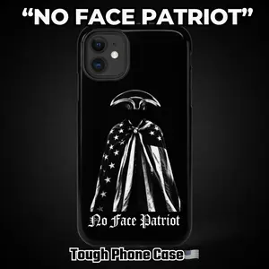 No Face Patriot Tough Phone Case - American Flag Patriotic Impact Resistant Protective iPhone Case for iPhone 13 14 15 16 17 Pro Max & Samsung