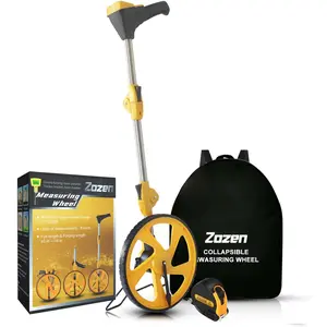 Zozen Measuring Wheel Digital Display, Foldable /Meter Digital Measuring Wheel with Backlit Display | Up to 99,999Ft/ 99,999M | Kickstand to Keep Stand | Easy to Carrying Include cloth backpack.