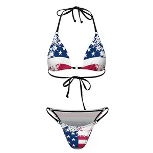 Stars and Stripes Bikini: American Flag Two-Piece Swimsuit