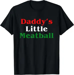 [100% Cotton] Daddy Little Meatball Italian Funny T-Shirt