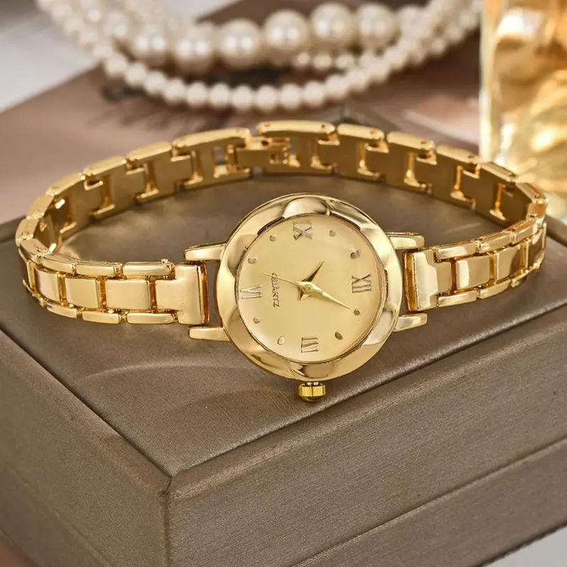 Women's Elegant Round Dial Quartz Watch, Fashionable Wristwatch for Women & Girls, Trendy All-match & Exquisite Watch for Birthday Gift without Box, Fashionable Stylish Watch, Fashionable Watches