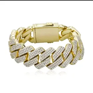 Premium 20mm Ice Saw Cuban Link Bracelet Unisex Statement Chain Heavy Duty Durability Bold Style