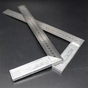 250mm/300mm Aluminum Handle Stainless Steel Angle Ruler, Dual Scale Precision Measurement Tool, Ideal for Engineering, Woodworking, DIY Projects, Measuring Tool