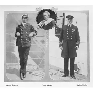 212 MAIN Artistic Wall Photo Poster Print, 16x14, Featuring Captain Rostron of the Carpathia (Titanic Survivor Rescuer) Leaving Lord Mersey (Titanic Commission Head) – Ideal Home Decor Gift