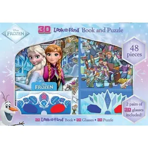 Disney Frozen: 3D Look and Find Book and Puzzle -- Art Mawhinney, Hardcover