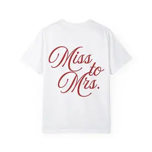 Miss to Mrs Graphic Tee, Trendy Unisex T-Shirt, Cozy Bridal Design, Bridal Shower Gift, Wedding Sweatshirt, Cozy Wedding Outfit, Engagement Gift