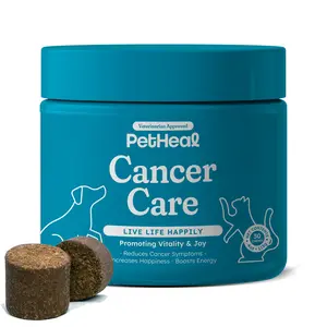 PetHeal Cancer Care Chews for Dogs - Canine Nutritional Supplement with Herbal Wellness Blend for Cellular Health, Comfort & Vitality