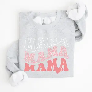 Mama, Leopard, Heart, Mom, Mother's Day Gift Sweatshirt, Mama Sweatshirt, Mom Life, Baby Shower, Pregnant Gift