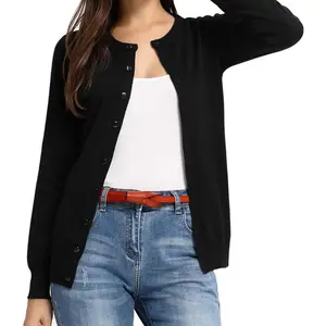 Womens Long Sleeve Knit Cardigan Sweaters Casual Dressy Open Front Button Down Cardigans Spring Outfits