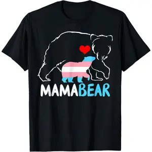 Trans Mama Bear Proud Mom Rainbow Transgender Mother's Day T-Shirt