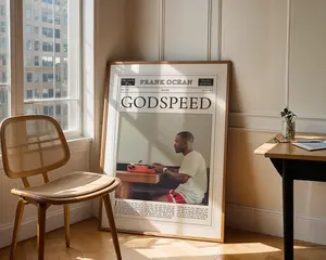 Godspeed, Blonde | Retro, Rap RnB Hip Hop Music Album Cover, Product without frame