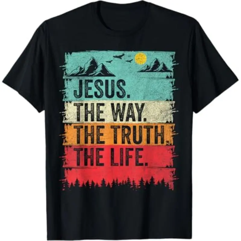 Soft & Comfy T shirt Jesus The Way Truth Life Women Christian Worship T-Shirt