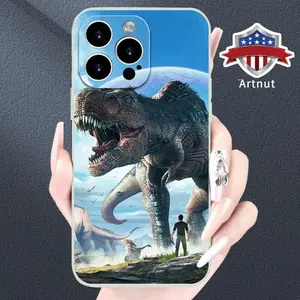New Year Phone case for iPhone 16 Pro Max 15 Plus 14 13 12 11 XR XS Dinosaur Pattern Anti-Scratch Shockproof TPU Bumper Drop-proof Cover Gifts for women men girls boys