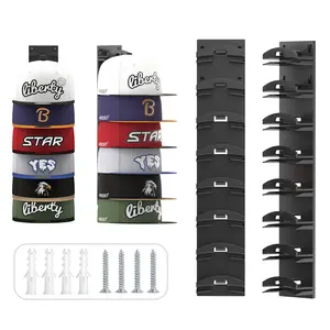 2 baseballcap storage racks, wall-mounted hat racks, wall-mounted hat hooks, can hold up to 16 hats