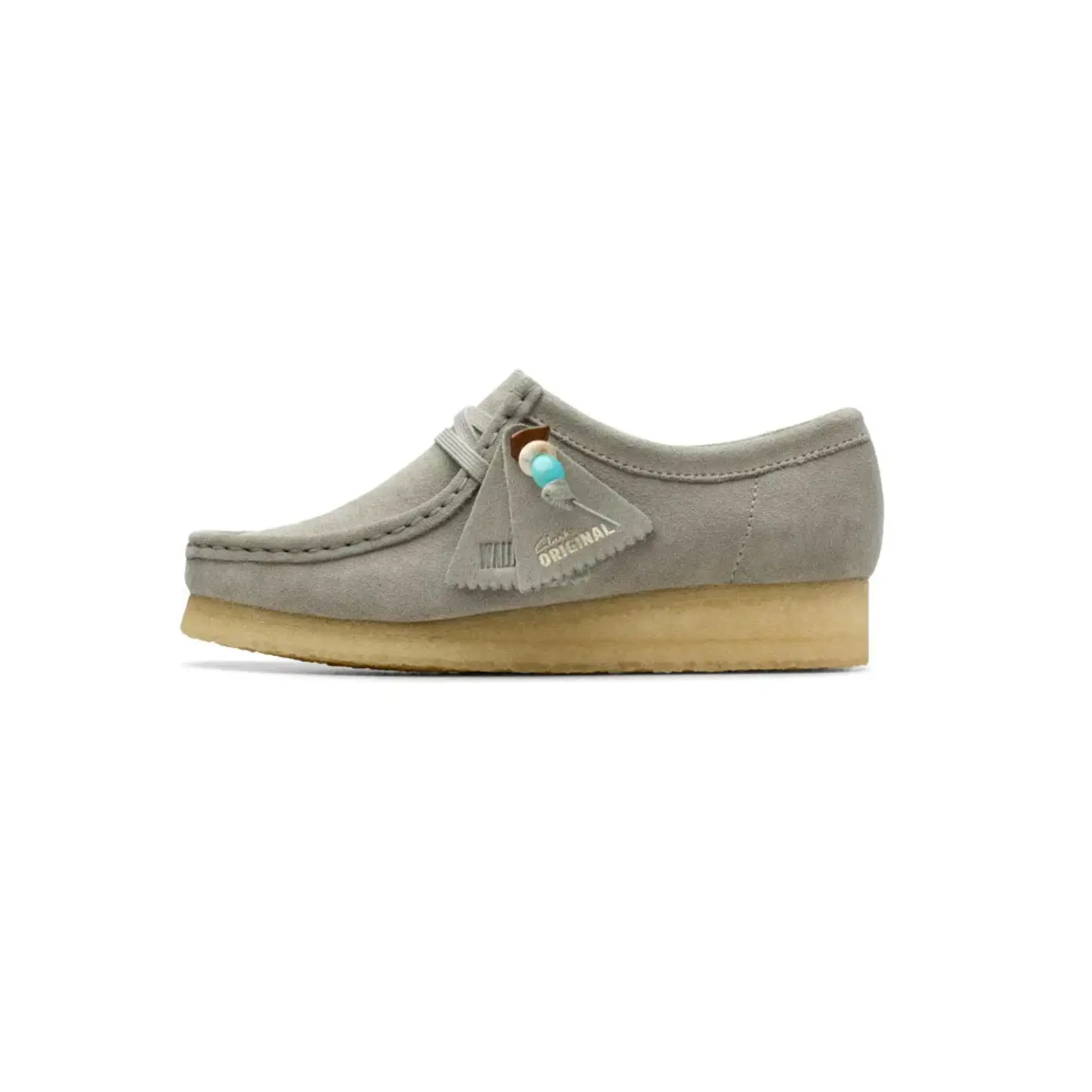 Clarks Originals Men's Wallabee Weave Soft Sage Suede Casual Moccasin Shoes - Tassel Accent, Pebble Crepe Sole, Men's Casual Footwear, Classic, All Seasons