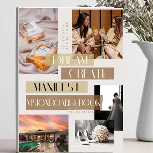 Polish Images Vibrant Vision Board Book Magazine For Women - Inspirational Pictures, Quotes, Self-Improvement Art Supplies Kit To Attract Your Dream Life /Goals Let's Get The Manifestation Party Started! Artistic Photo Room Ornaments Decoration Print