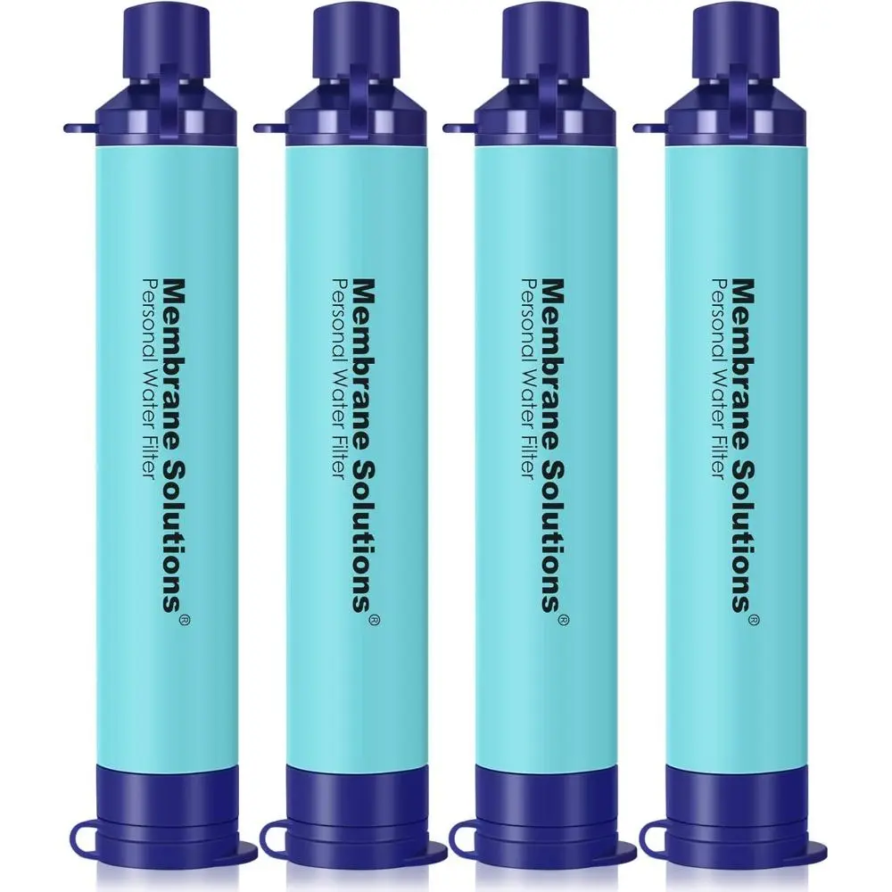 Compact NSF-Certified Portable Straw Filter S1 - 0.1 Micron Pore Size, Balanced Flow Rate, Food-Grade Materials, Removable Ends, Threaded Fit, Compatible with Soft Water Pouches & Disposable Bottles, Camping Emergency Survival Gear, Reusable, Internationa
