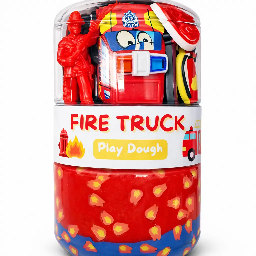 (A) Fire Truck Dough Jar