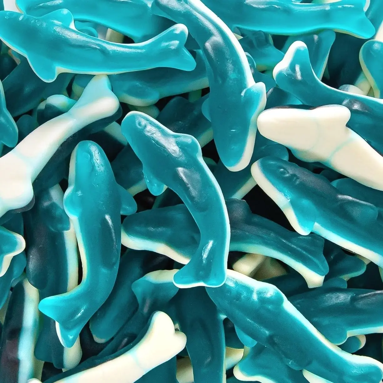Blue Sharks Gummy Candy |2-Pound Bag | Made with Real Fruit Juice
