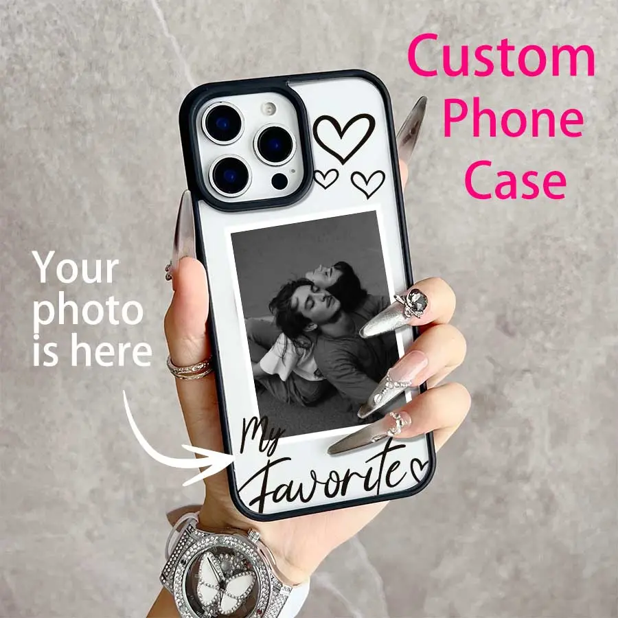 Custom Photo Magnetic Cellphone Case for Couples - Sleek Design, Photo-Customizable Protection Casing, Handheld Device Cover, Compatible with iPhone 11-18 Max/Pro, Galaxy S22-S26 Ultra, Ideal Anniversary Gift