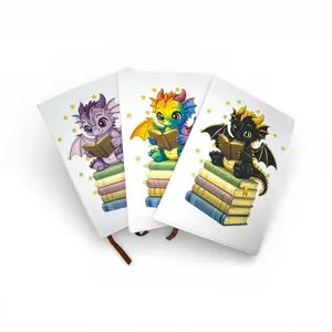 Bookish Dragon Fantasy-Themed Notebook - A5 Size, 100 Lined Pages, Office Stationery Journal, Fantasy-Themed Notebooks