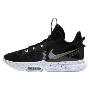 NIKE Men's LeBron Witness 5 'Black-Metallic Silver' Sports Sneaker