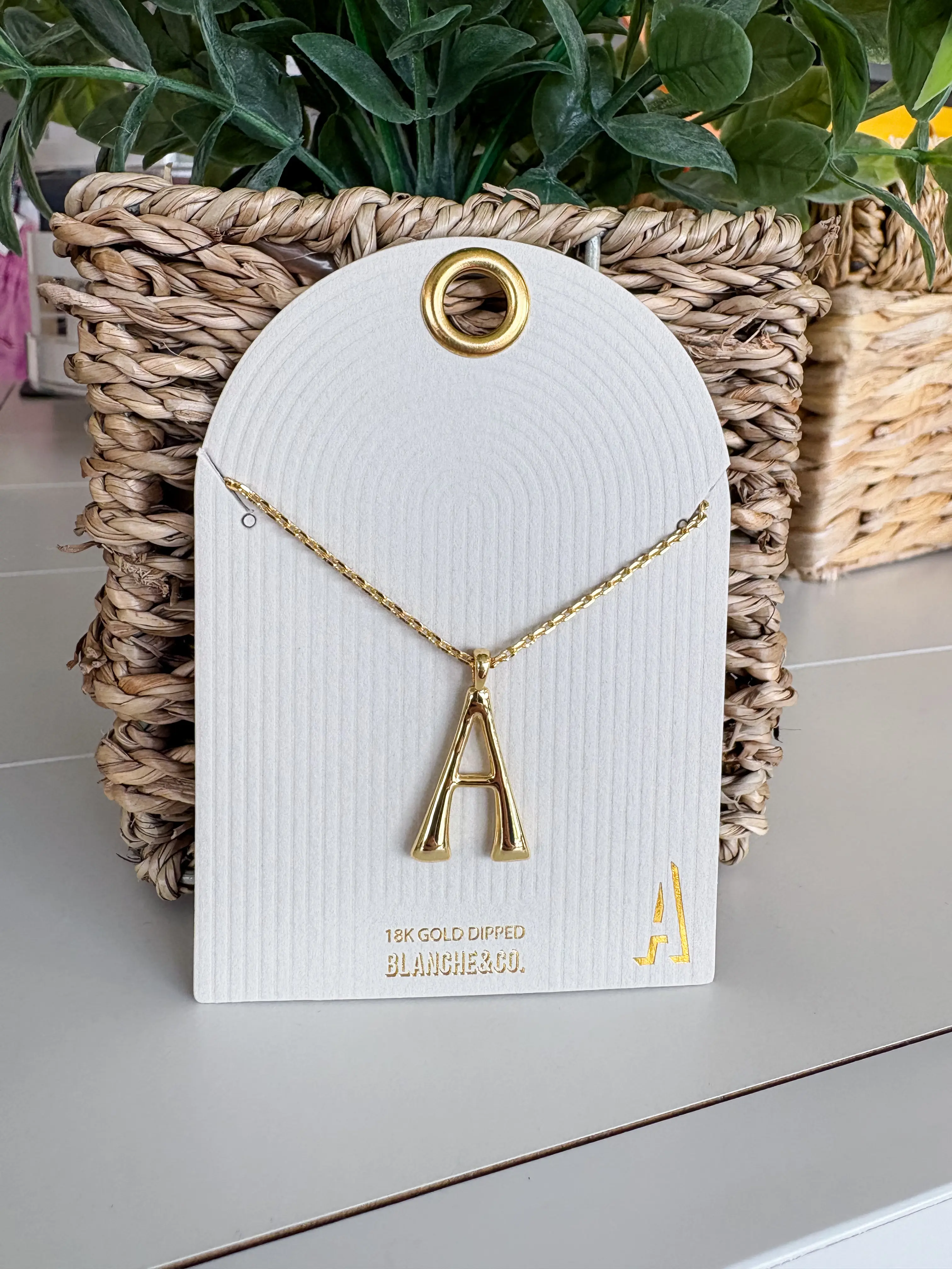 Women's 18K Gold Dipped Initial Letter Pendant Necklace Dainty Alphabet Necklace Gold Chain Personalized Monogram Necklace Minimalist Jewelry Gift for Women Girls Everyday Layering Necklace