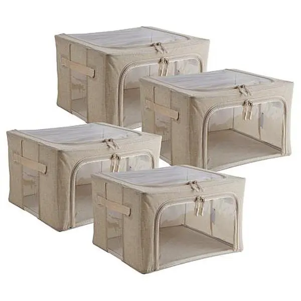 Improvements Collapsible Large Storage Bins -Set of 4
