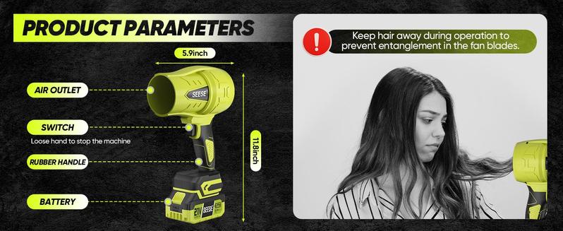 【TikTokShopHolidayHaul】SEESE Cordless Leaf Blower Violent TurboFan,BrushlessPureCopper Motor With Battery,CordlessTurbo Super Power AirDuster, Handheld PowerfulDryer for Car,Car Drying afterWash,SnowRemoval Gift for Thanksgiving,Christmas,New Year 【TikTokShopHolidayHaul】SEESE Cordless Leaf Blower Violent TurboFan,BrushlessPureCopper Motor With Battery,CordlessTurbo Super Power AirDuster, Handheld PowerfulDryer for Car,Car Drying afterWash,SnowRemoval Gift for Thanksgiving,Christmas,New Year