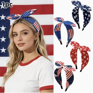 1PC American Flag Headband - 250Th Independence Day Patriotic Theme Anniversary Hair Additions, Suitable for Holiday Parties, Commemorative Gifts, Women'S Fashion Daily Wear Headbands And Teen Hair Additions，party decoration