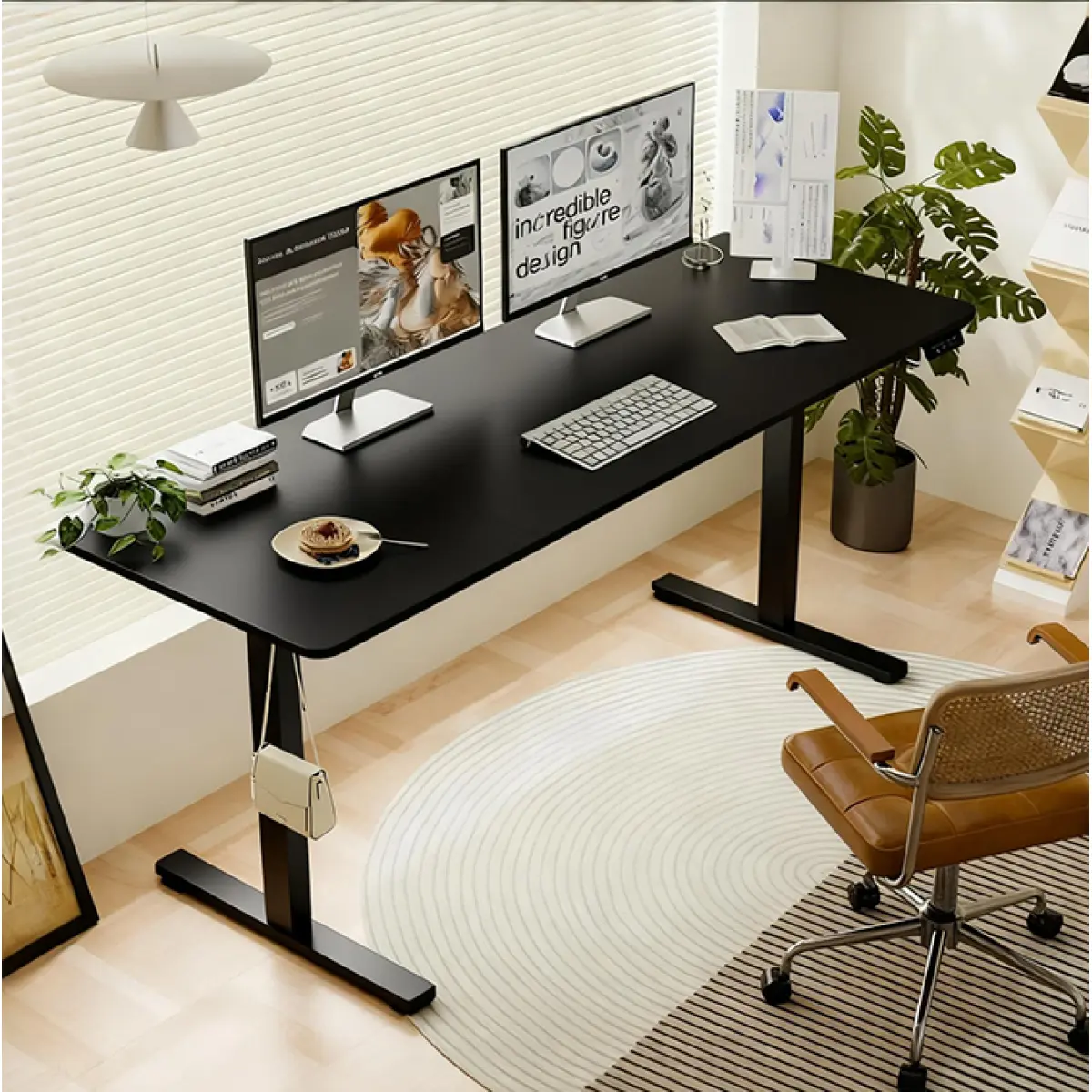 Black+55" desktop+USB charging port