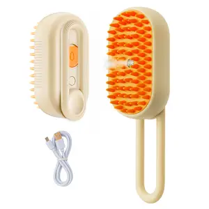 4 in 1 Cat steam brush, steam brush for dogs, rabbits., Pet spray comb for shedding and grooming, Gentle Technology, Easy-to-Clean, massage, Grooming Washable, useful for shedding
