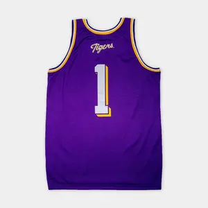 LSU Tigers Vintage Replica Basketball Jersey ALL OVER PRINT