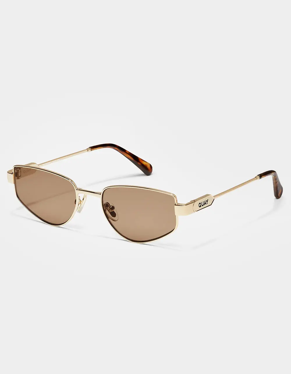 QUAY AUSTRALIA  Womens Hit Single Sunglasses, Gold