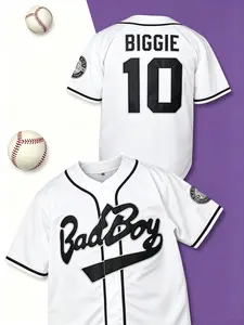 Baseball Jersey Size 10, Quick-Dry Short Sleeve, High-Quality Experience, Unique Field Style, Spring & Fall Casual Wear