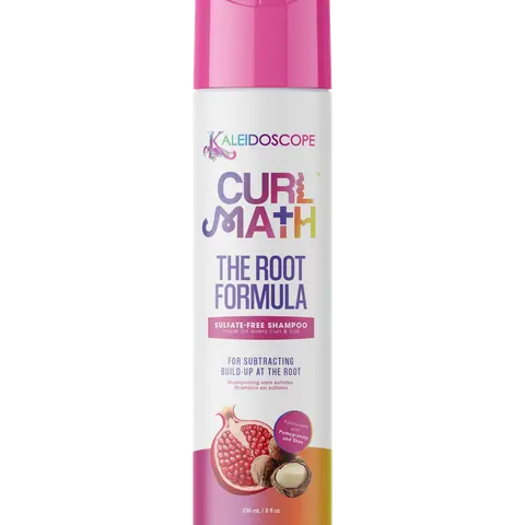Kaleidoscope Hair Products Sulfate-Free Curly Cleansing Shampoo Curl Math THE ROOT FORMULA for Defined Hydrated Curls, 8oz Wash Day & Curl Transformation