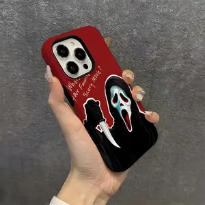 Ghostface Horror Scream Art Phone Case Hard PC For IPhone 17 17Air 16 Pro Max 16 15 14 Plus 13 12 11 Two-in-one Glossy HD Cover