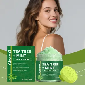 Gleamxi Tea Tree Scalp Scrub for Gentle Scalp Cleansing, Naturally Voluminous and Shiny Hair Care Product, Soothing and Nourishing Treatment