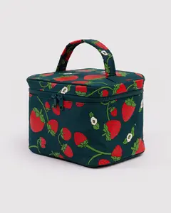 BAGGU- Large Strawberry Blossom Cosmetic Case