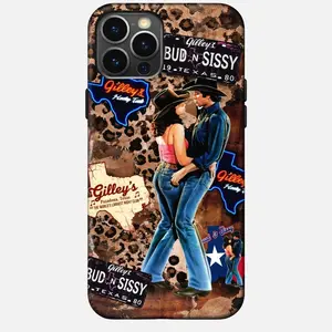Gilley’s Bud N Sissy Phone Case – Texas Honky Tonk Cowboy Couple Vintage Western Phone Cover, Country Style Aesthetic
